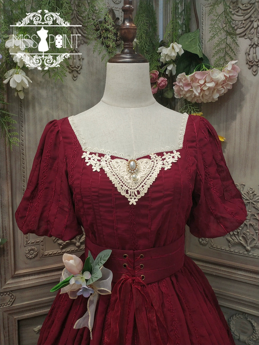 Miss Point~Tulip~Classic Lolita OP Dress Short Sleeve Dress Multicolors 19622:405332