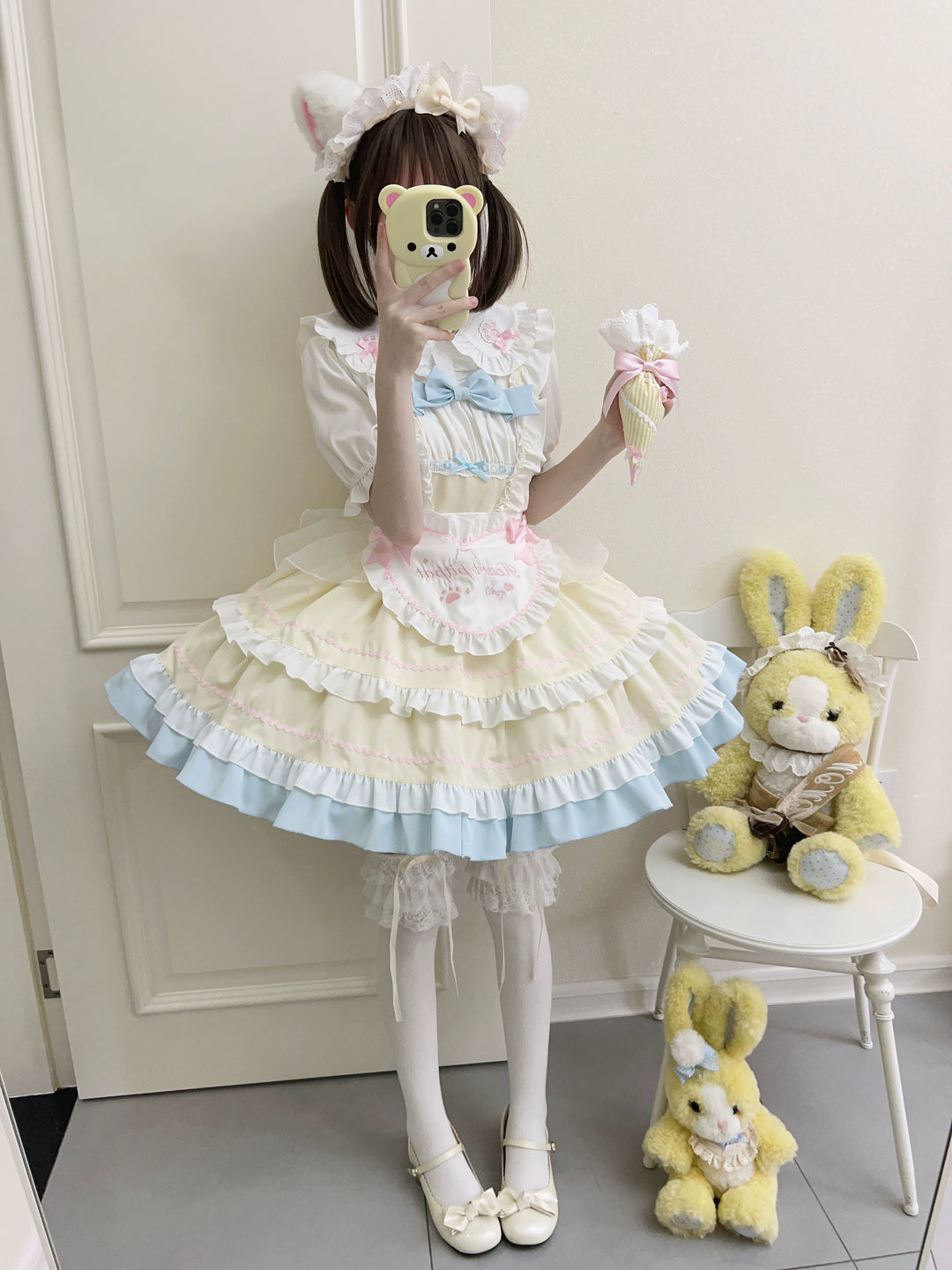 Sugar Girl~Cat Ear Tale~Sweet Lolita Jumper Dress Suspender Dress   