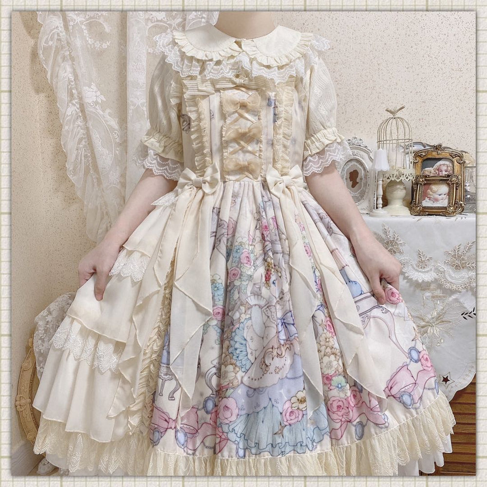 MIST~Sweet Lolita Golilla Short Sleeve Shirt   