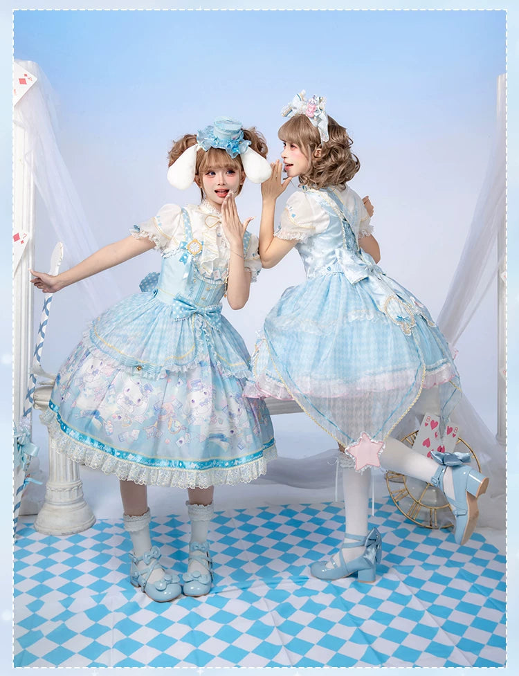 Cinnamoroll Magician - IP Collaboration Sweet Lolita Dress Set, Cinnamoroll Prints 45993:871355
