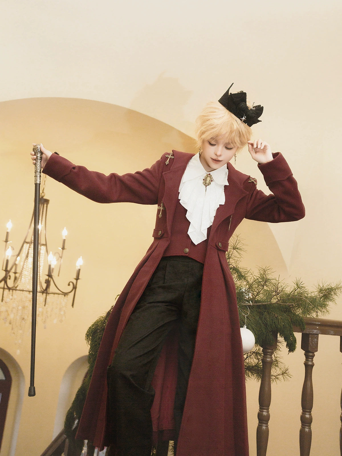 Cornfield Lolita - The Legend of Dracula - Gothic Ouji Lolita Winter Coat Set