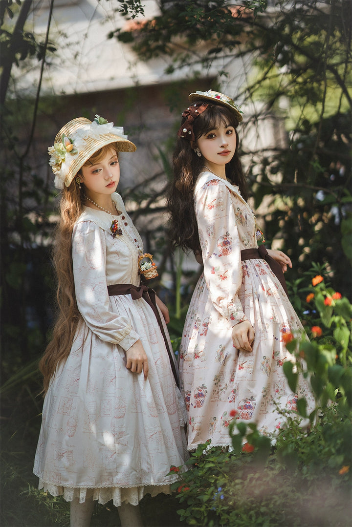 (Buyforme)Miss Point~Forest Lolita Lantern Sleeve OP Casual Dress 29482:341846