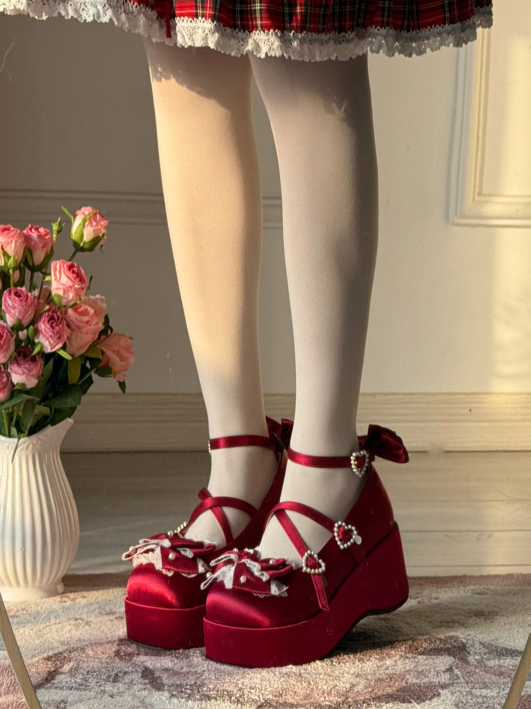Pure Tea For Dream~Dream Cream~Sweet Lolita Platform Shoes with Stable Thick Sole