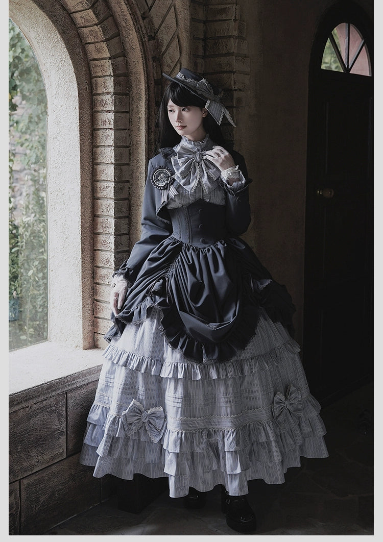 Alice Girl - Duke of Victoria - Classic Lolita SK & Overskirt Set 44092:794945