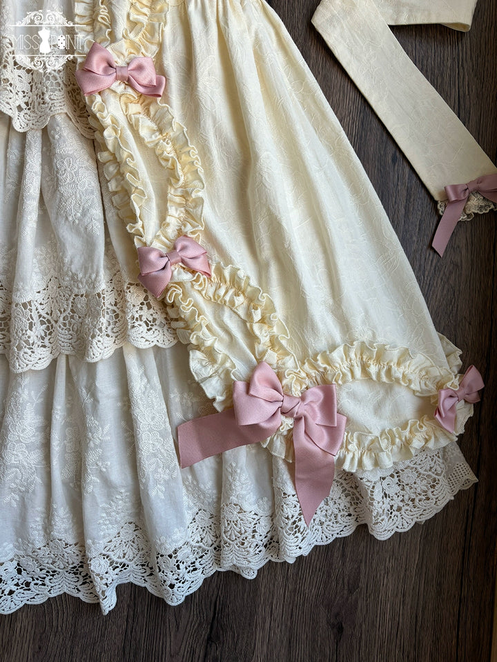 Miss Point~Lilyka Garden~Classic Lolita OP Dress Elegant Floral Wall Princess Sleeve 38832:606368