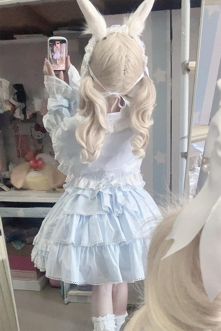 AerialCat - Praying Snowfall - Old School Lolita Skirt Suit Cape Princess Sleeve Shirt 39180:707128