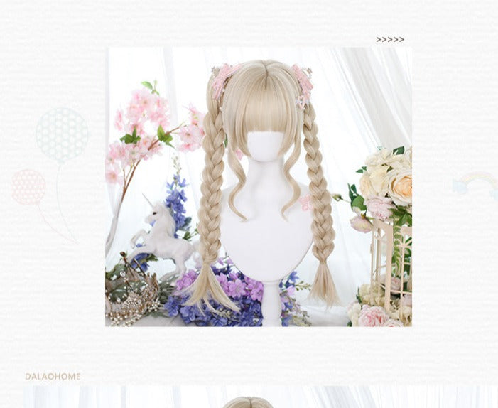 Dalao Home - Princess Lolita Blonde Wig with Ponytails 44257:800509