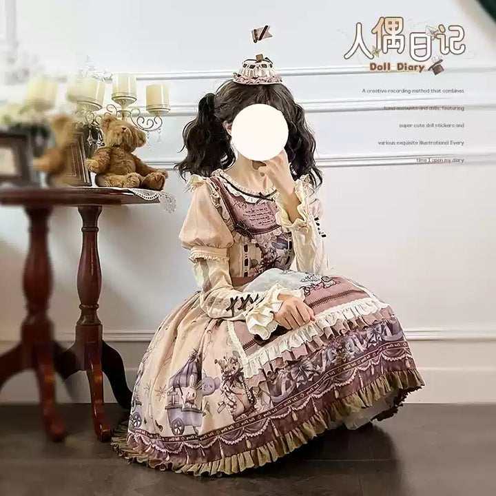 Spireme Cat~Doll Diary~Kawaii Lolita Dress Suit Doll-like Dress Cake top hat only (size M) S