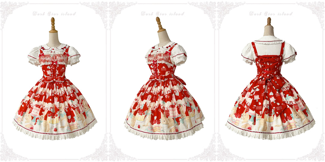 Dark Star Island~Honey Bunny Cake~Sweet Lolita JSK/OP/Strap SK/Shirt   