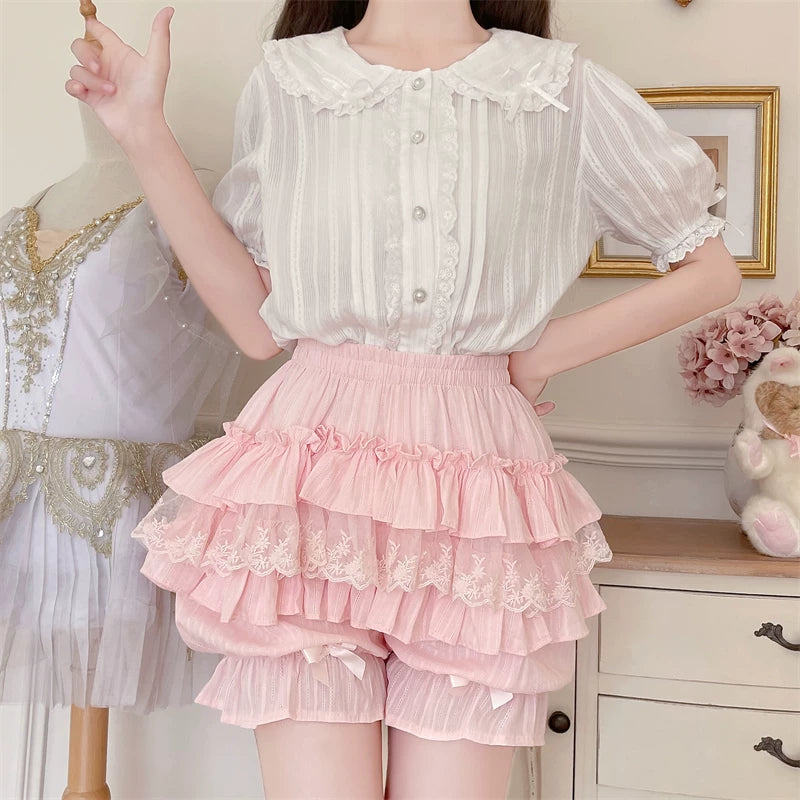 Sweet Lolita Cotton Bloomers, Ruffles and Bows 45184:839100
