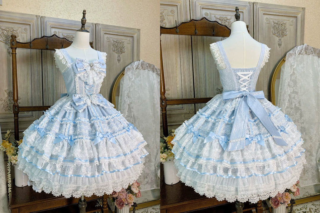 Flower Banquet~Wishing Star~Sweet Wedding Lolita JSK Bridal Lolita Dress 41860:716188