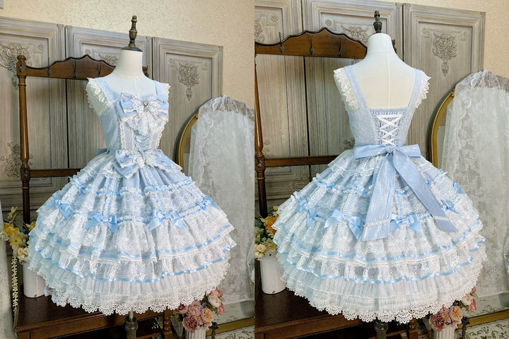 Flower Banquet~Wishing Star~Sweet Wedding Lolita JSK Bridal Lolita Dress 41860:716188