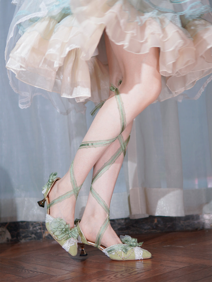 Sky Rabbit - Two - Fresh and Elegant Lolita Heels 35 heel height 5cm