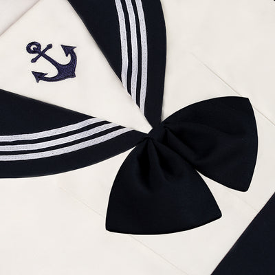 Youpairui~Amatsukaze~JK Uniform  Sailor Lolita Dress Bow Accessory free size navy blue 