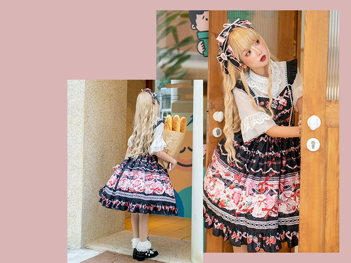 OCELOT~Sweet Lolita Lolita JSK and SK Rabbit Strawberry Dress