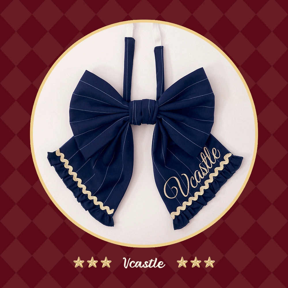 Vcastle~Circus~IP Collab Sweet Lolita Accessories Circus Lolita Headdress Dark blue bowtie only