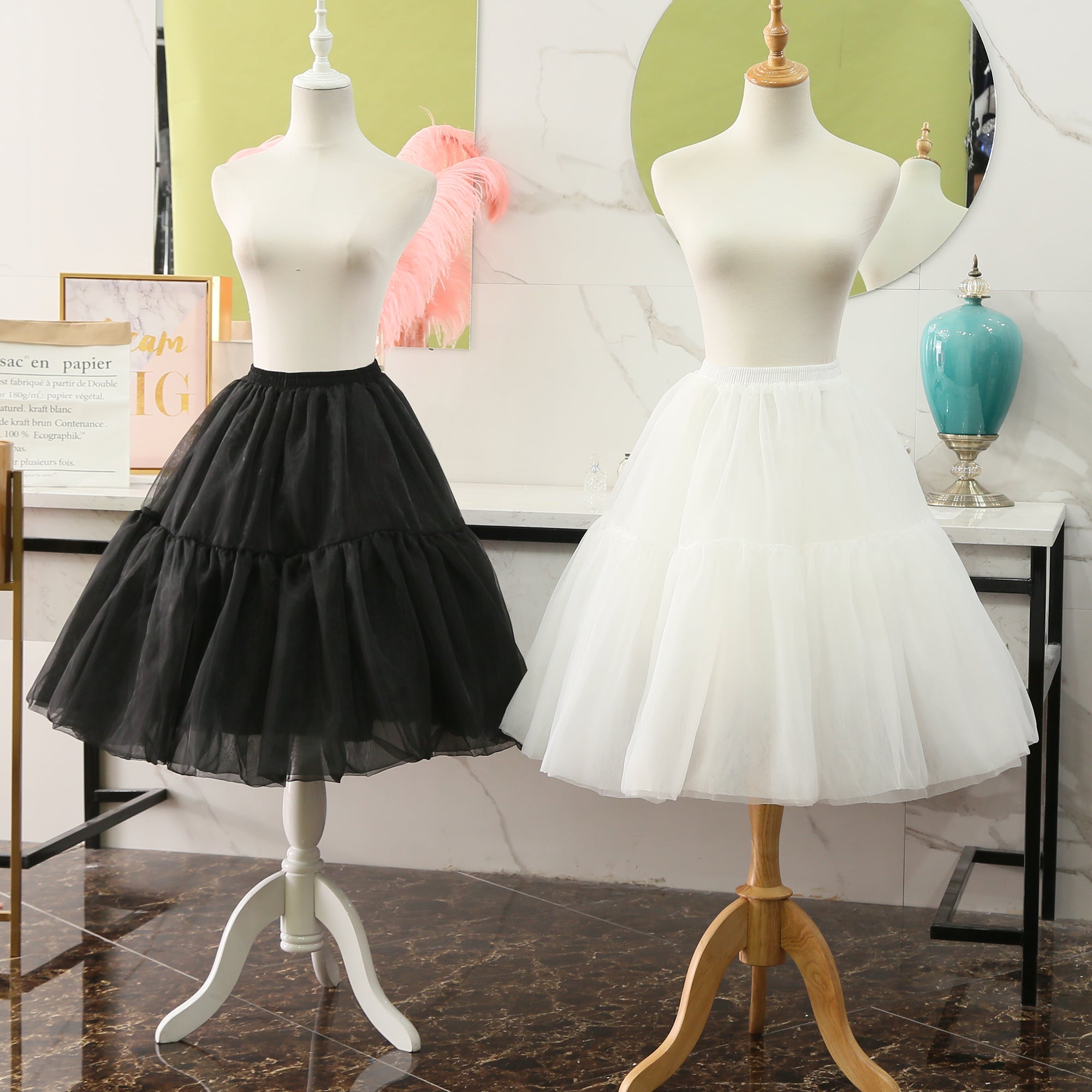 Manyiluo - Medium-length Extended Boneless Lolita Petticoat