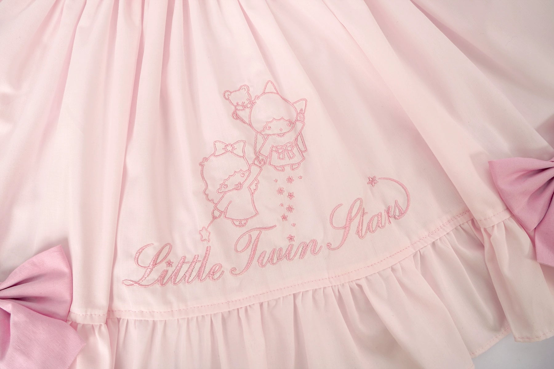 Vcastle - Sweet Lolita OP Dress Splicing Sleeve Apron Dot Print Dress