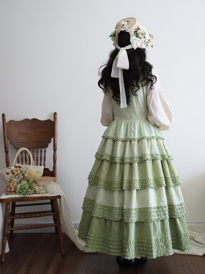 Miss Point~Garden Sunflower~Country Lolita JSK Five-Tiered Open Front Dress 42509:742595