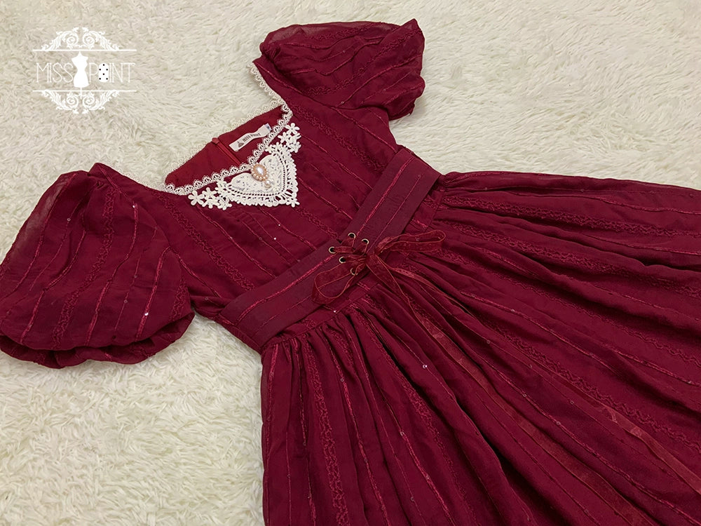Miss Point~Tulip~Classic Lolita OP Dress Short Sleeve Dress Multicolors 19622:405456