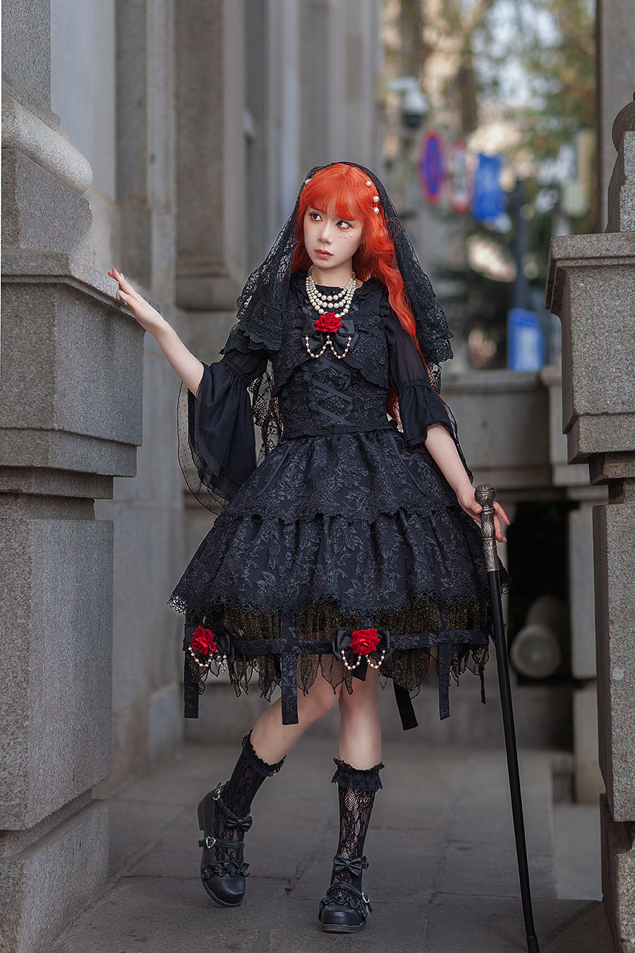 Infanta~Witch's Apprentice~Gothic Lolita Split Type Black Suit   