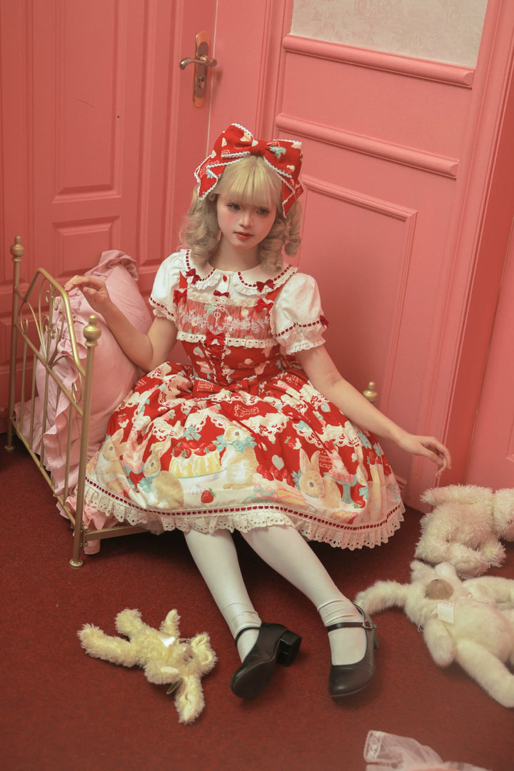 Dark Star Island~Honey Bunny Cake~Sweet Lolita JSK/OP/Strap SK/Shirt   