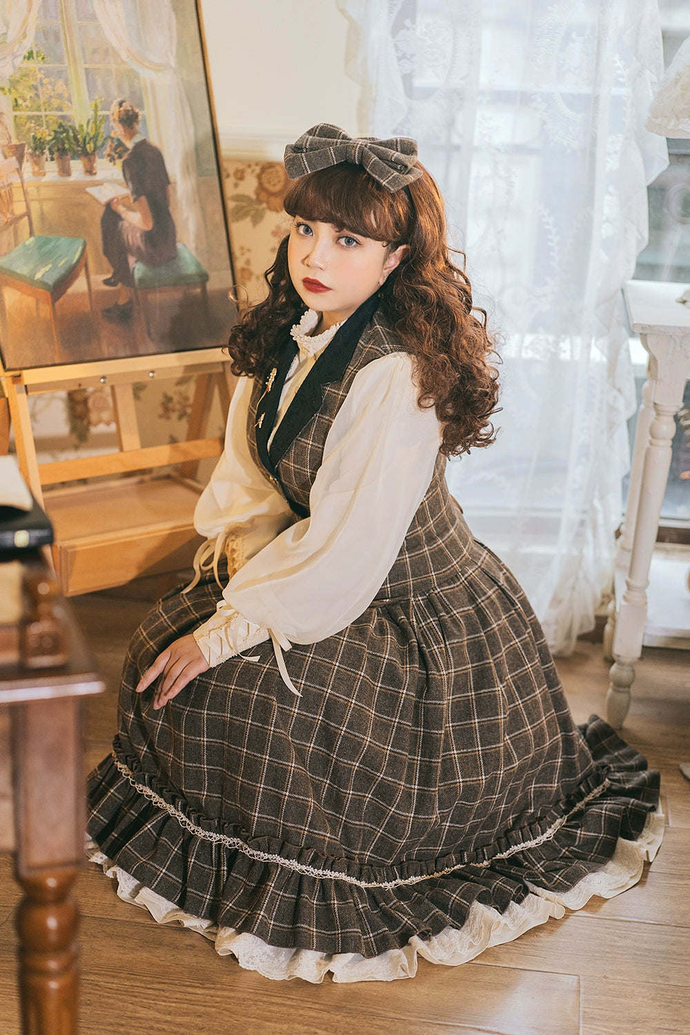 Miss Point~Rose Doll~Elegant Lolita Mutton Sleeve Blouse 32522:385630