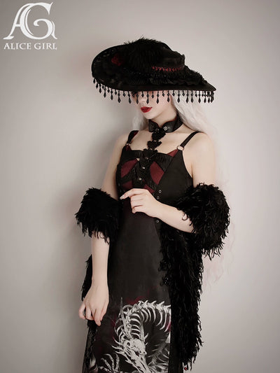 Alice Girl~Bony Dragon~Chinese Style Black Lolita Shawl   