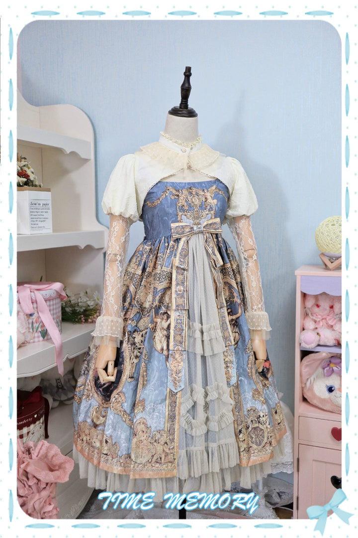 Time Memory~Petite Rose~Classic Lolita Bolero with Lace Sleeves