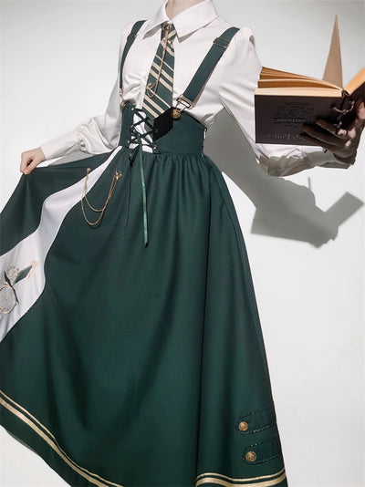 Letters from Unknown Star~Time Traveler~Winter Lolita Strap Skirt Long Sleeve Shirt   