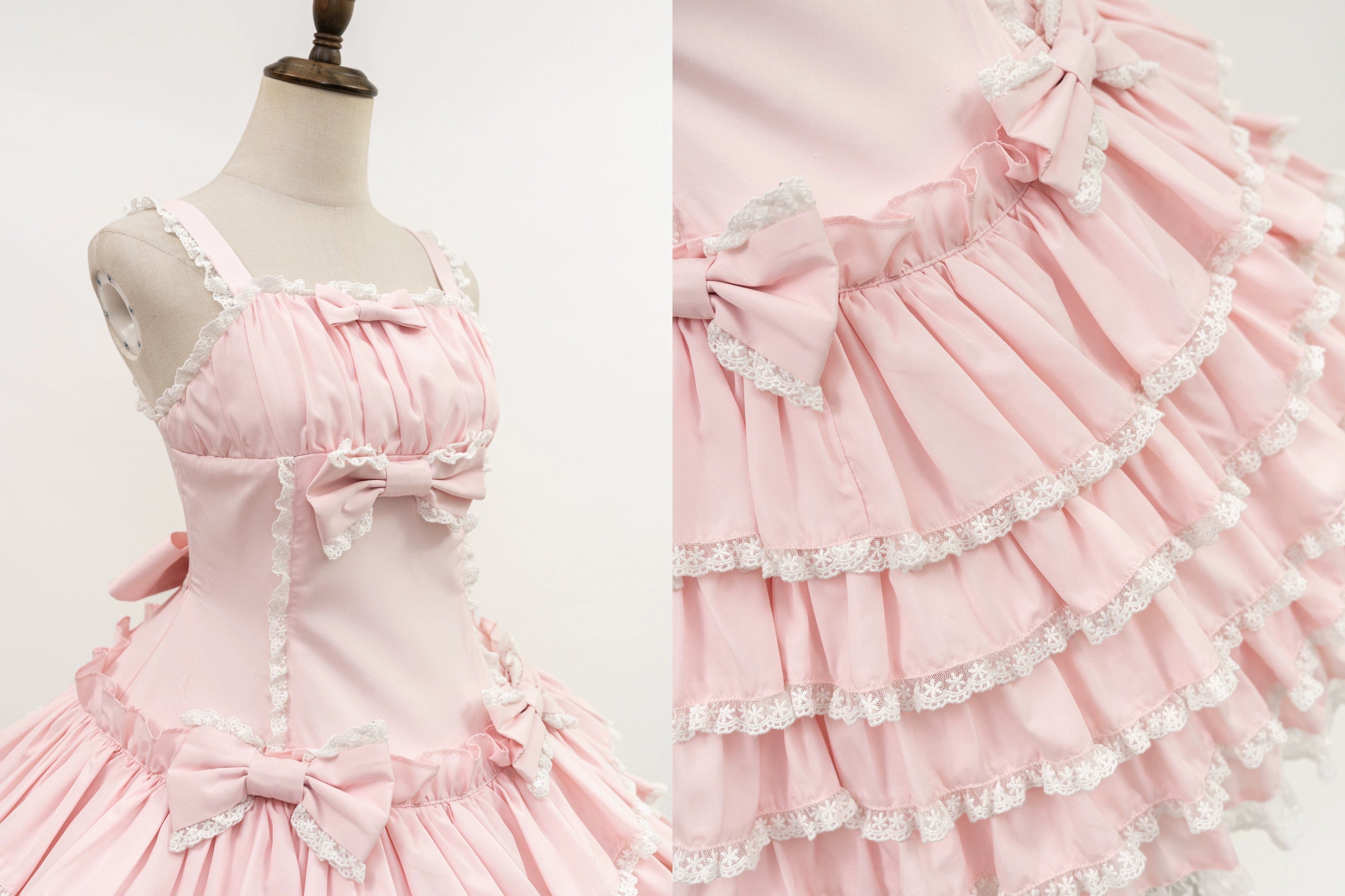 Nn Star~Half Sugar Ism~Sweet Lolita JSK Low Waist Dress With Tiered Hem 43152:768370