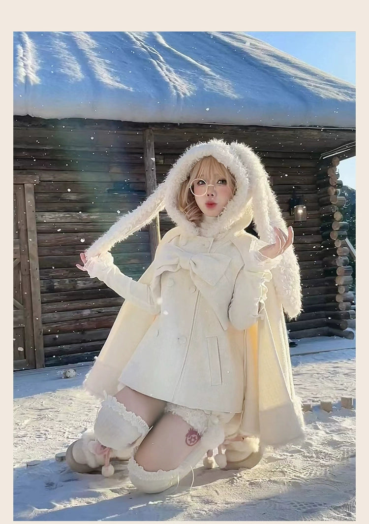 Tan Tuan~Rabbit & Bear~Winter Kawaii Lolita Cape and Shorts