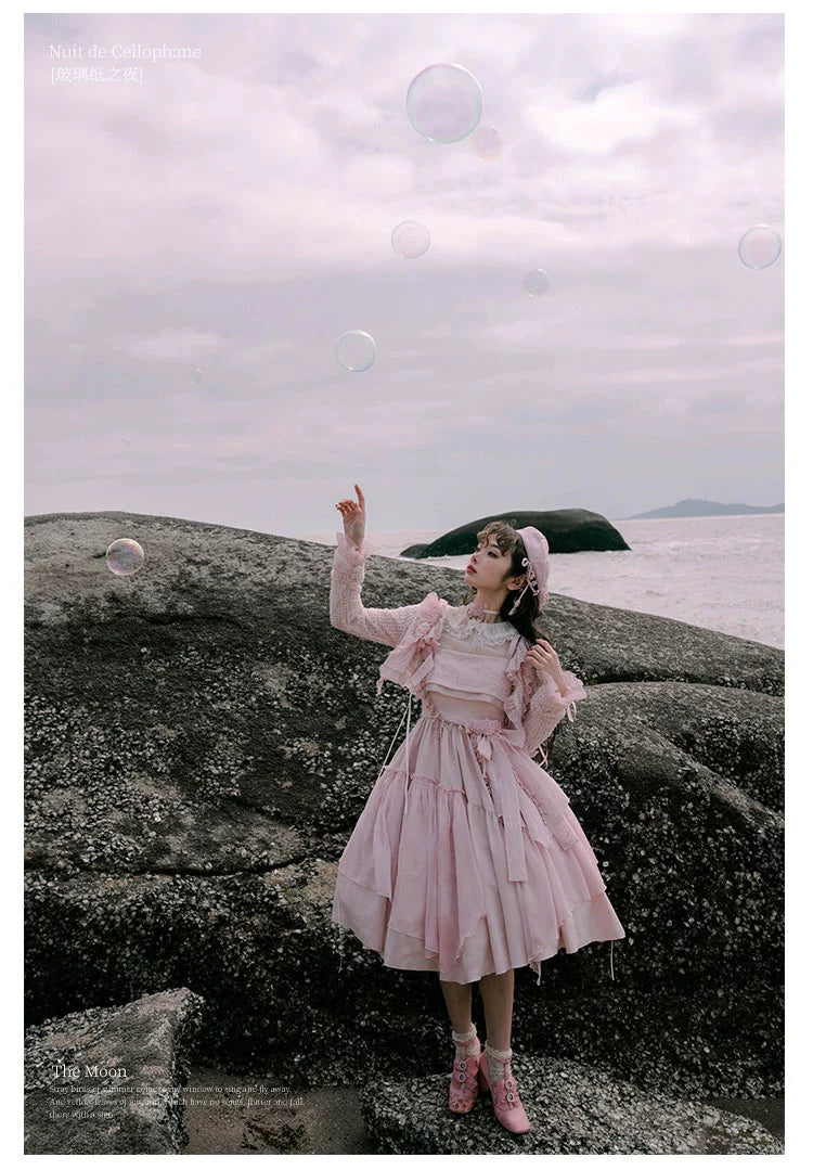 Nuit De Cellophane~A Thousand Moonfalls~Elegant Lolita JSK Dress Thin Cardigan   