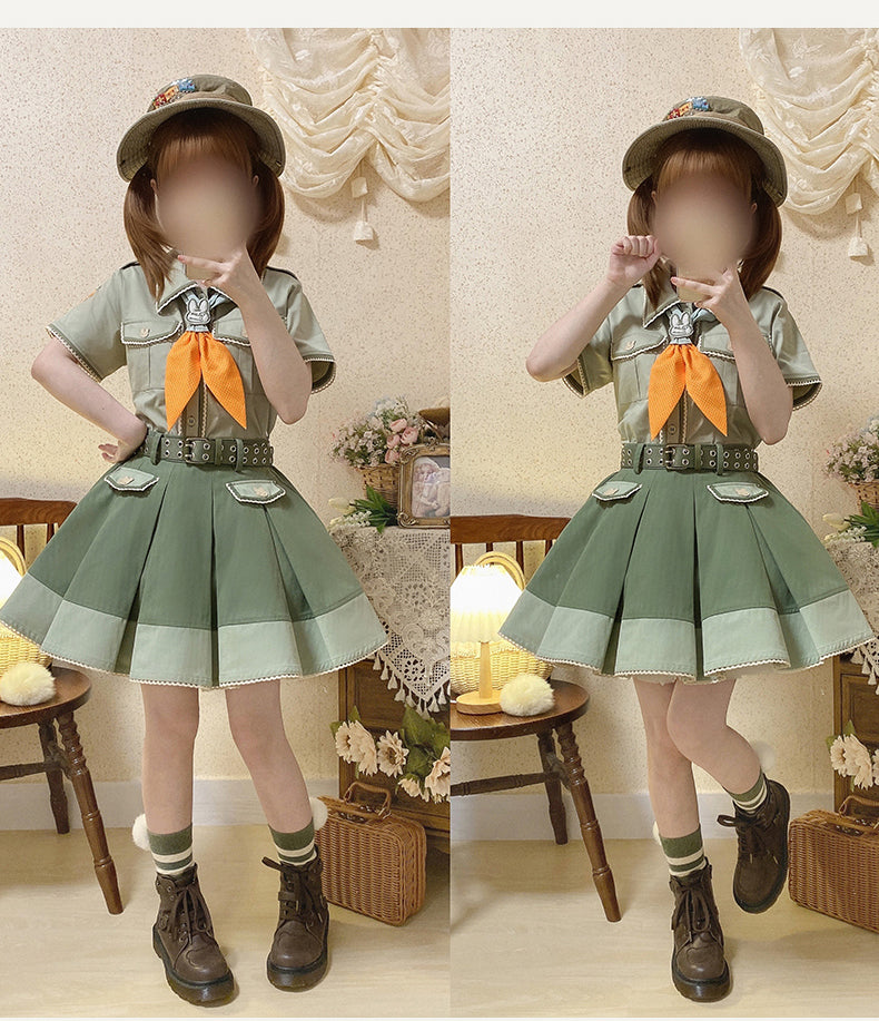 Piggy Bun - Bunny Trip - Ouji Lolita Cute Green Accessories