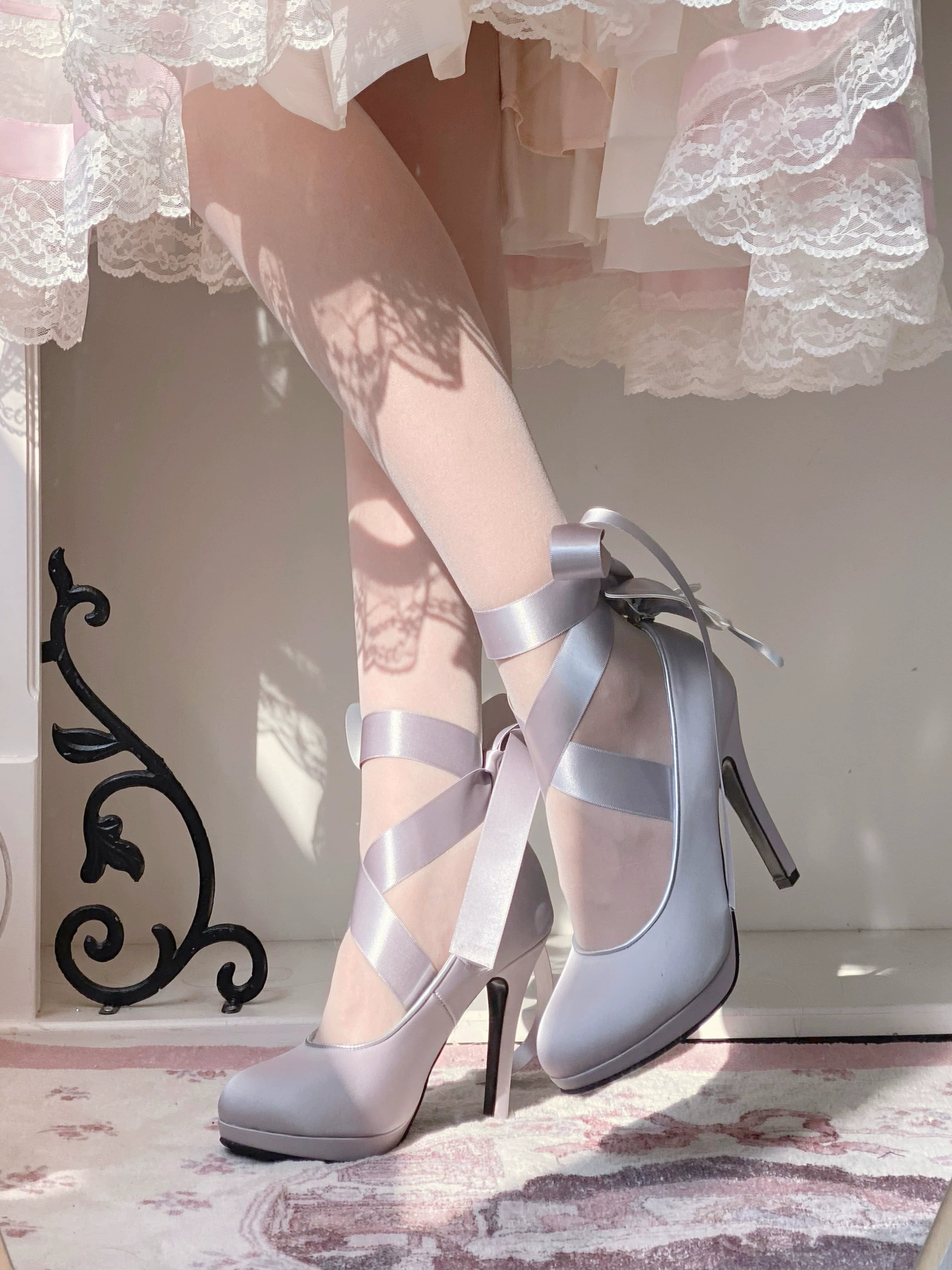 Pure Tea For Dream~Butterfly Specimen~Ballet Style Lolita Shoes Elegant Platform Lolita Heels 40134:650316