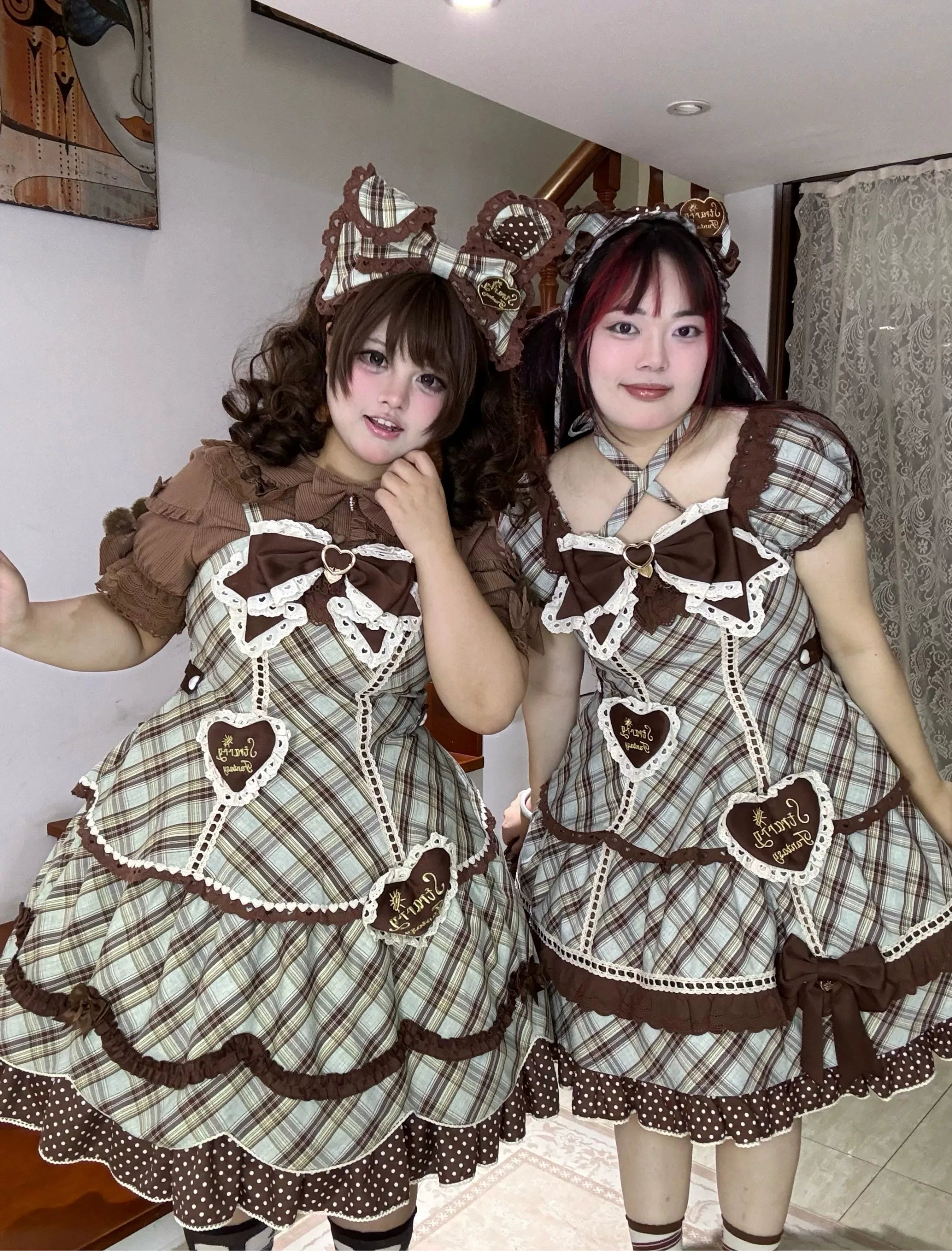 Shibuya Sweetheart - Plus Size Old School Lolita Plaid JSK & OP Dress