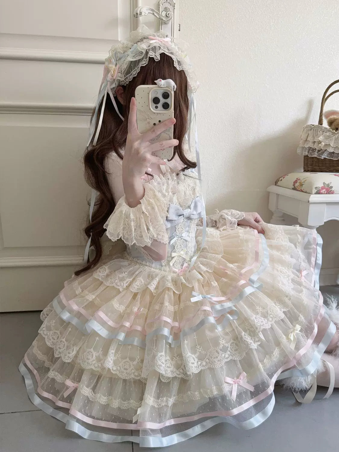 Butterfly Ballet - Sweet Lolita JSK Dress, Layered Tulle Hem