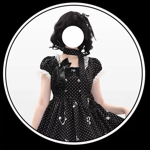 Little Music Note - Old School Lolita Polka Dot Accessories 45189:839104
