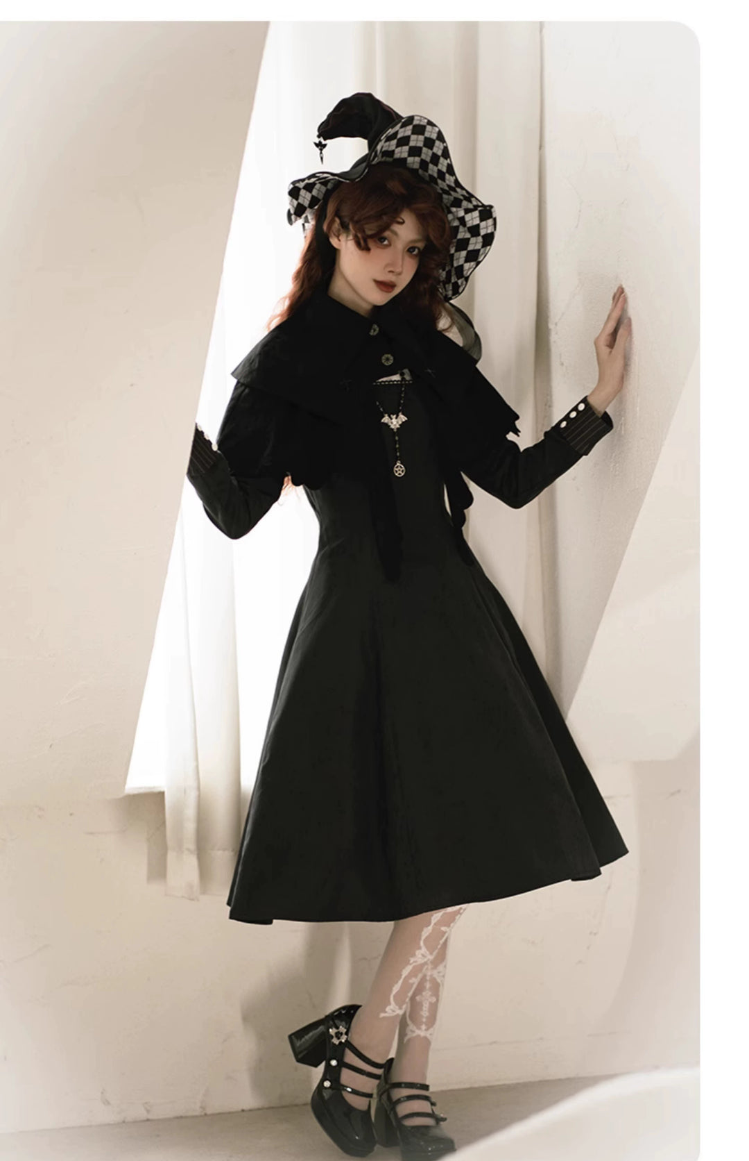 (BFM)With Puji~Gothic Lolita Cape Set~Pilgrim Detachable Cloak 33164:409814