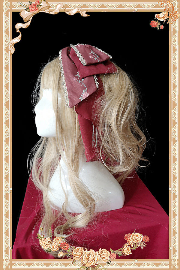 Infanta~Elegant Lolita JSK Dress Tiered Rabbit Prints Middle Split Dress S KC Red - Free size 