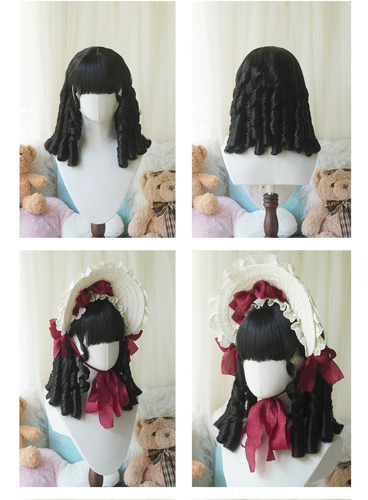 Imperial Tea~Retro Lolita Wig Short Roman Curl Hairpiece