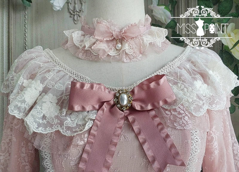 Miss Point~Dawn Girl~Reto Elegant lolita OP Dress Lace Long Sleeve 32768:392890