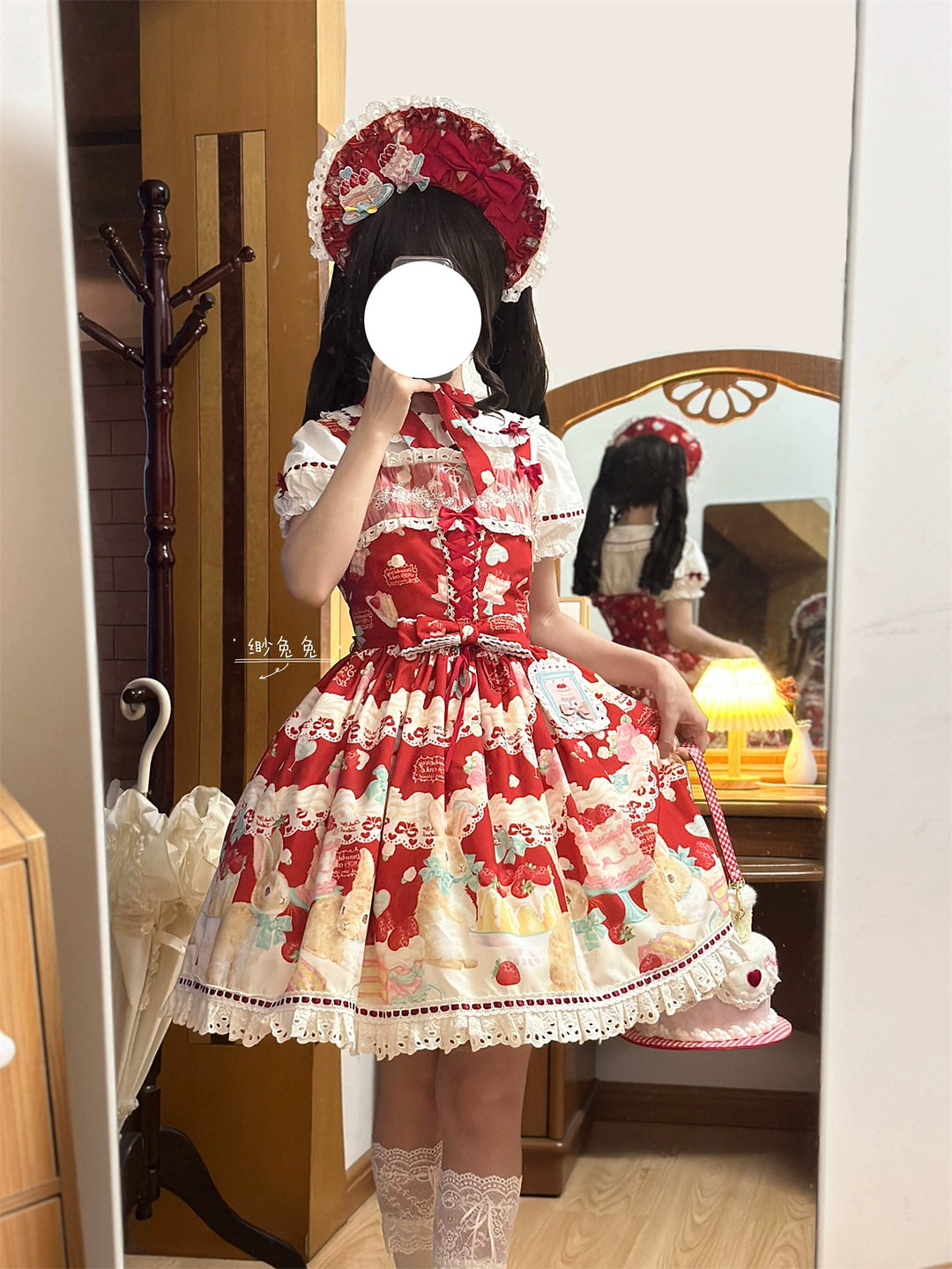 Dark Star Island~Honey Bunny Cake~Sweet Lolita JSK/OP/Strap SK/Shirt   