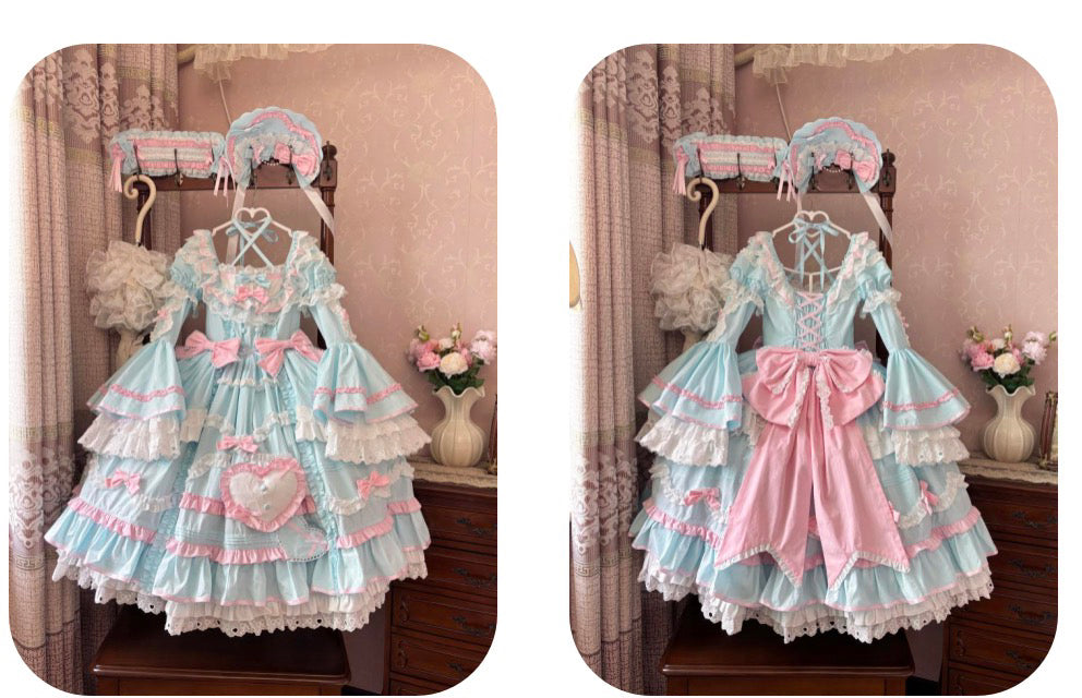 Perfect Original Design - Audelia - Plus Size Sweet Lolita OP with Halter Neckline 42350:736943