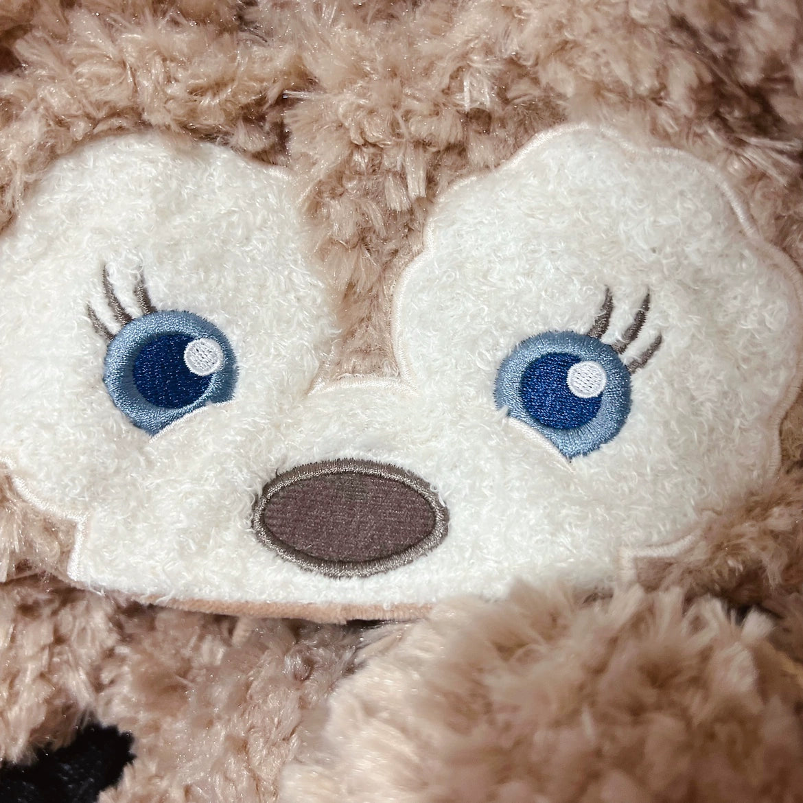 MAID~Winter Lolita Hat Plush Bear Ear Hat Pink and brown (embroidered eyes, washable)  