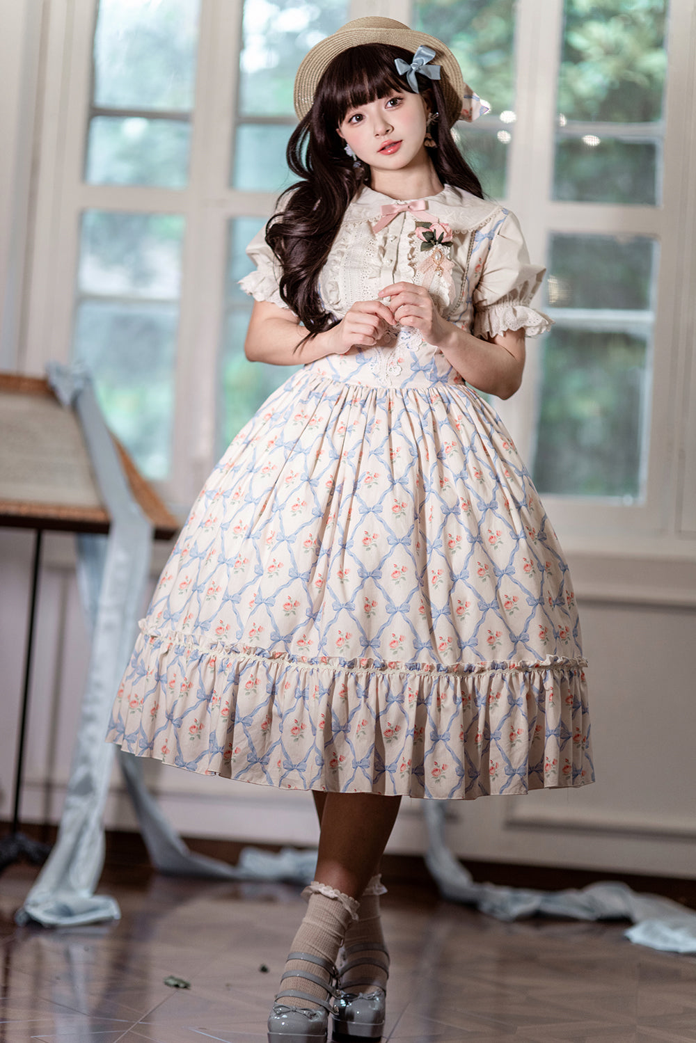 (Buyforme)Miss Point~Happy Summer Elegant Lolita Floral Jumper Skirt   