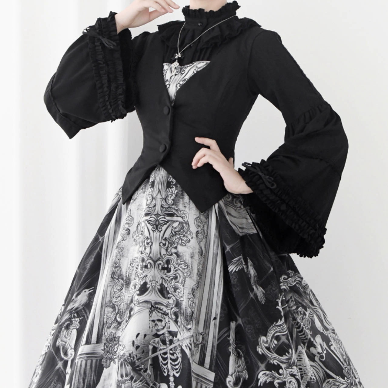 DMFS Lolita - Ever-Changing Enchantress - Classic Lolita Blouse, Tightening Hime Sleeve 44208:798667