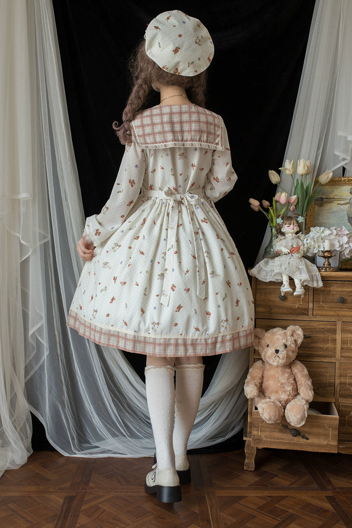 Miss Point~Sweet Lolita OP Cute Lolita Dress With Sailor Collar   