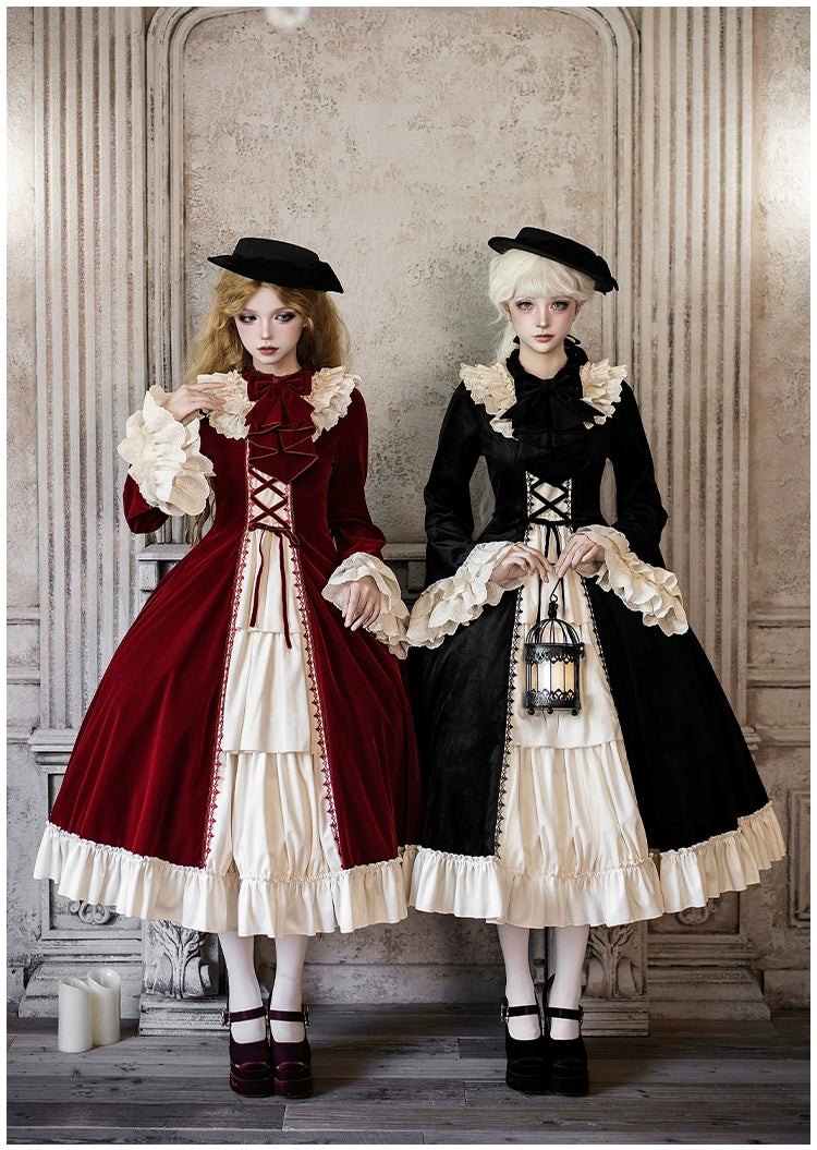 The Nutcracker - Winter Classic Lolita OP Dress, Front Opening 44385:806441