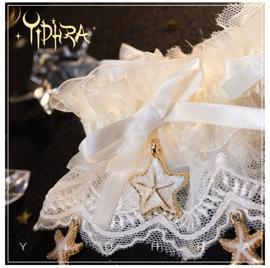 Yidhra - Lolita Ankle Socks Detachable Sock Cuffs With Bow/Pendant